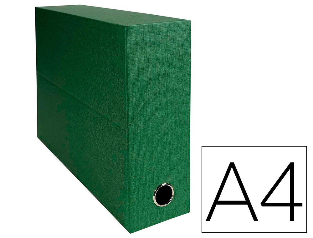 Boite transfert exacompta iderama carton recouvert papier toile 15/10e 25x33cm dos 90mm oeillet prehension.